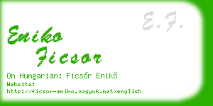 eniko ficsor business card