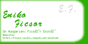 eniko ficsor business card